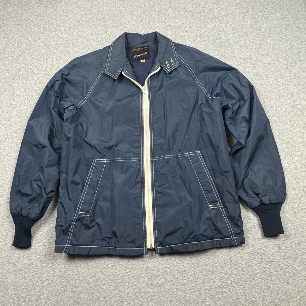 Vintage JCPenney Lined Jacket Mens Large (40) Windbreaker Casual Outdoor Hipster